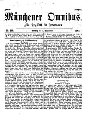 Münchener Omnibus Samstag 5. September 1863