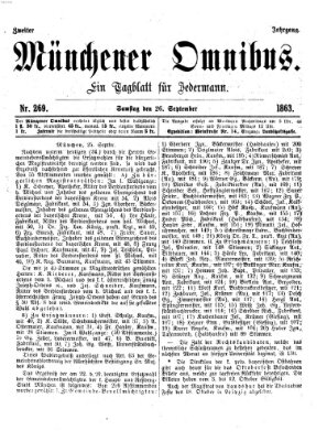Münchener Omnibus Samstag 26. September 1863