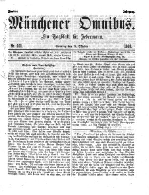 Münchener Omnibus Sonntag 18. Oktober 1863