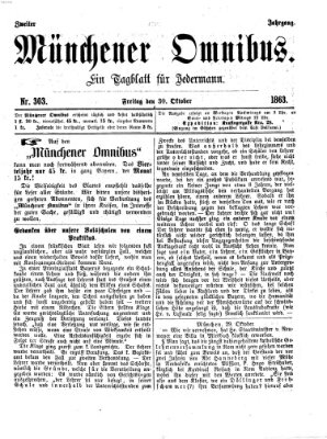 Münchener Omnibus Freitag 30. Oktober 1863