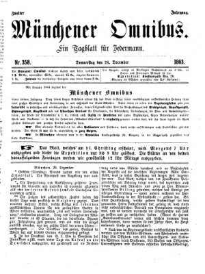 Münchener Omnibus Donnerstag 24. Dezember 1863