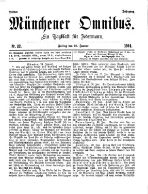 Münchener Omnibus Freitag 22. Januar 1864