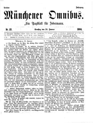 Münchener Omnibus Samstag 23. Januar 1864