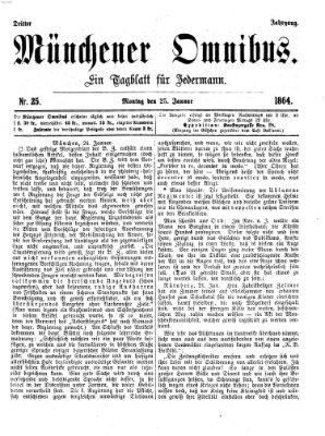 Münchener Omnibus Montag 25. Januar 1864