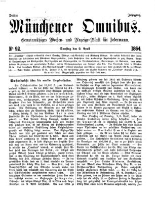 Münchener Omnibus Samstag 9. April 1864