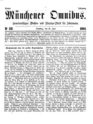 Münchener Omnibus Sonntag 12. Juni 1864