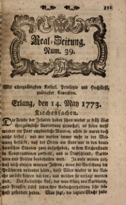 Real-Zeitung (Erlanger Real-Zeitung) Freitag 14. Mai 1773