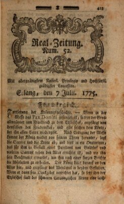 Real-Zeitung (Erlanger Real-Zeitung) Freitag 7. Juli 1775