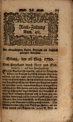 Real-Zeitung (Erlanger Real-Zeitung) Freitag 26. Mai 1780