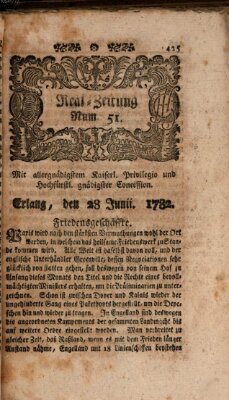 Real-Zeitung (Erlanger Real-Zeitung) Freitag 28. Juni 1782