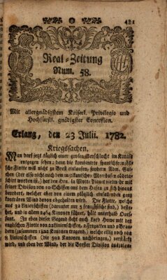 Real-Zeitung (Erlanger Real-Zeitung) Dienstag 23. Juli 1782
