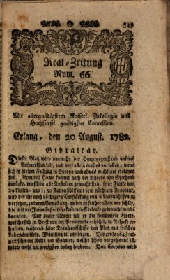 Real-Zeitung (Erlanger Real-Zeitung) Dienstag 20. August 1782