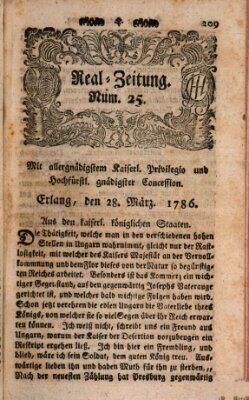 Real-Zeitung (Erlanger Real-Zeitung) Dienstag 28. März 1786