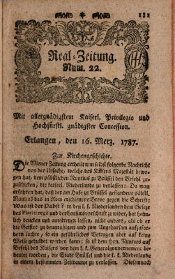 Real-Zeitung (Erlanger Real-Zeitung) Freitag 16. März 1787