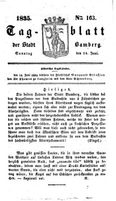 Tag-Blatt der Stadt Bamberg (Bamberger Tagblatt) Sonntag 14. Juni 1835