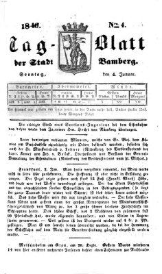 Tag-Blatt der Stadt Bamberg (Bamberger Tagblatt) Sonntag 4. Januar 1846