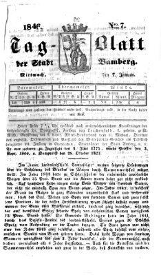 Tag-Blatt der Stadt Bamberg (Bamberger Tagblatt) Mittwoch 7. Januar 1846