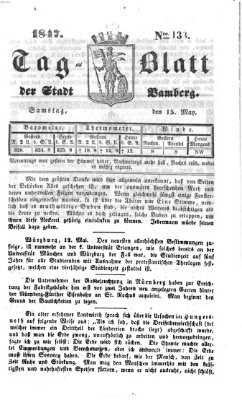 Tag-Blatt der Stadt Bamberg (Bamberger Tagblatt) Samstag 15. Mai 1847