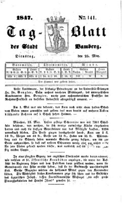 Tag-Blatt der Stadt Bamberg (Bamberger Tagblatt) Dienstag 25. Mai 1847