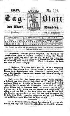 Tag-Blatt der Stadt Bamberg (Bamberger Tagblatt) Freitag 5. November 1847