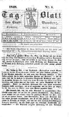 Tag-Blatt der Stadt Bamberg (Bamberger Tagblatt) Samstag 8. Januar 1848