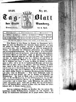 Tag-Blatt der Stadt Bamberg (Bamberger Tagblatt) Donnerstag 6. April 1848