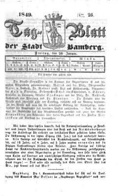 Tag-Blatt der Stadt Bamberg (Bamberger Tagblatt) Freitag 26. Januar 1849