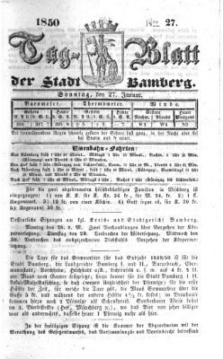 Tag-Blatt der Stadt Bamberg (Bamberger Tagblatt) Sonntag 27. Januar 1850