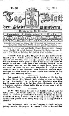 Tag-Blatt der Stadt Bamberg (Bamberger Tagblatt) Montag 23. September 1850