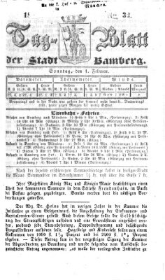 Tag-Blatt der Stadt Bamberg (Bamberger Tagblatt) Sonntag 1. Februar 1852
