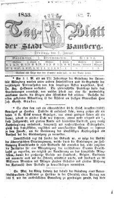 Tag-Blatt der Stadt Bamberg (Bamberger Tagblatt) Freitag 7. Januar 1853