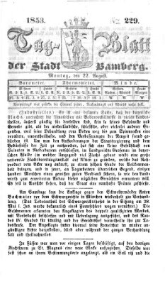 Tag-Blatt der Stadt Bamberg (Bamberger Tagblatt) Montag 22. August 1853