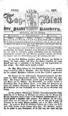 Tag-Blatt der Stadt Bamberg (Bamberger Tagblatt) Sonntag 23. Oktober 1853