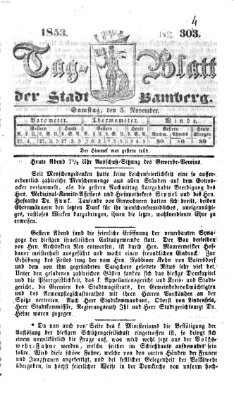 Tag-Blatt der Stadt Bamberg (Bamberger Tagblatt) Samstag 5. November 1853