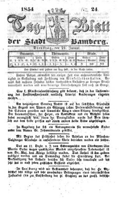 Tag-Blatt der Stadt Bamberg (Bamberger Tagblatt) Dienstag 24. Januar 1854