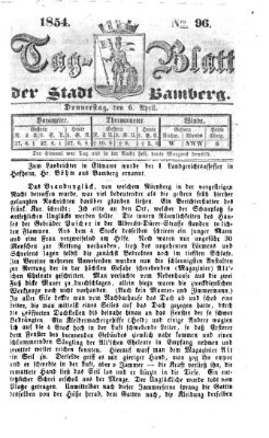 Tag-Blatt der Stadt Bamberg (Bamberger Tagblatt) Donnerstag 6. April 1854