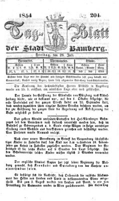 Tag-Blatt der Stadt Bamberg (Bamberger Tagblatt) Freitag 28. Juli 1854