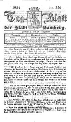 Tag-Blatt der Stadt Bamberg (Bamberger Tagblatt) Freitag 29. Dezember 1854