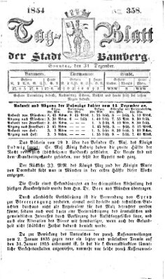 Tag-Blatt der Stadt Bamberg (Bamberger Tagblatt) Sonntag 31. Dezember 1854
