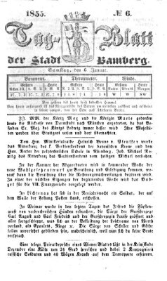 Tag-Blatt der Stadt Bamberg (Bamberger Tagblatt) Samstag 6. Januar 1855