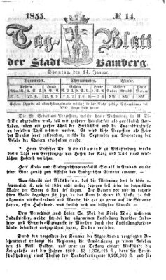 Tag-Blatt der Stadt Bamberg (Bamberger Tagblatt) Sonntag 14. Januar 1855