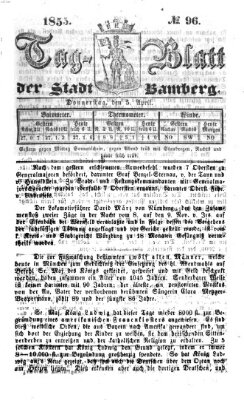 Tag-Blatt der Stadt Bamberg (Bamberger Tagblatt) Donnerstag 5. April 1855