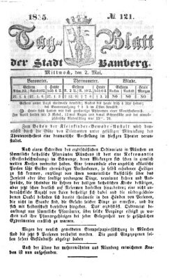 Tag-Blatt der Stadt Bamberg (Bamberger Tagblatt) Mittwoch 2. Mai 1855