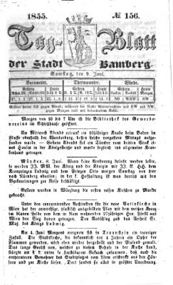 Tag-Blatt der Stadt Bamberg (Bamberger Tagblatt) Samstag 9. Juni 1855
