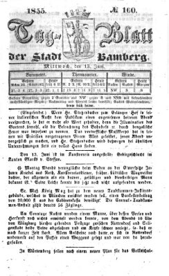 Tag-Blatt der Stadt Bamberg (Bamberger Tagblatt) Mittwoch 13. Juni 1855