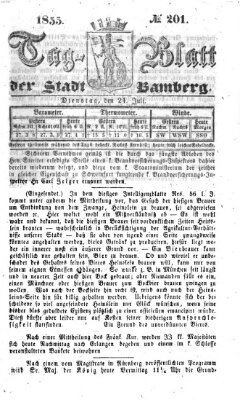 Tag-Blatt der Stadt Bamberg (Bamberger Tagblatt) Dienstag 24. Juli 1855