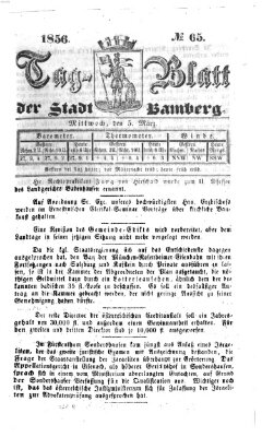 Tag-Blatt der Stadt Bamberg (Bamberger Tagblatt) Mittwoch 5. März 1856