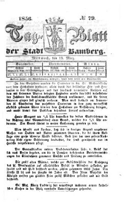 Tag-Blatt der Stadt Bamberg (Bamberger Tagblatt) Mittwoch 19. März 1856