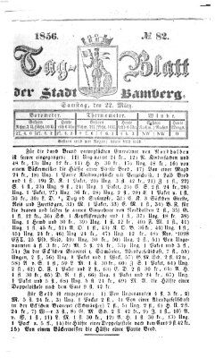 Tag-Blatt der Stadt Bamberg (Bamberger Tagblatt) Samstag 22. März 1856