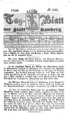 Tag-Blatt der Stadt Bamberg (Bamberger Tagblatt) Donnerstag 29. Mai 1856